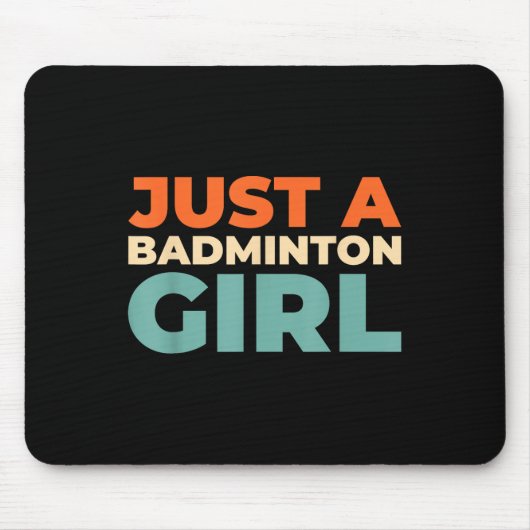 Badminton Shuttle - Racketspeler Slechts een Badmi Muismat (Voorkant)