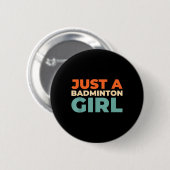 Badminton Shuttle - Racketspeler Slechts een Badmi Ronde Button 5,7 Cm (Voorkant /achterkant)