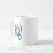 Badminton Shuttle Racquet Sport Badminton Pop Art  Koffiemok (Voorkant links)