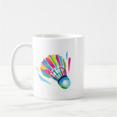 Badminton Shuttle Racquet Sport Badminton Pop Art  Koffiemok (Links)