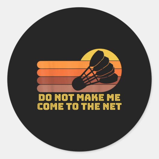 Badminton Shuttle Ronde Sticker (Voorkant)