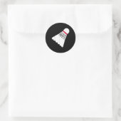 Badminton Shuttle Ronde Sticker (Tas)