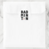 Badminton Shuttle Ronde Sticker (Tas)
