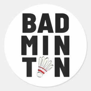 Badminton Shuttle Ronde Sticker