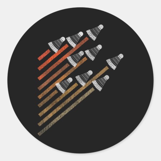 Badminton Shuttle Ronde Sticker (Voorkant)