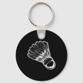 Badminton Shuttle Sketch Badmintonist Sleutelhanger (Voorkant)