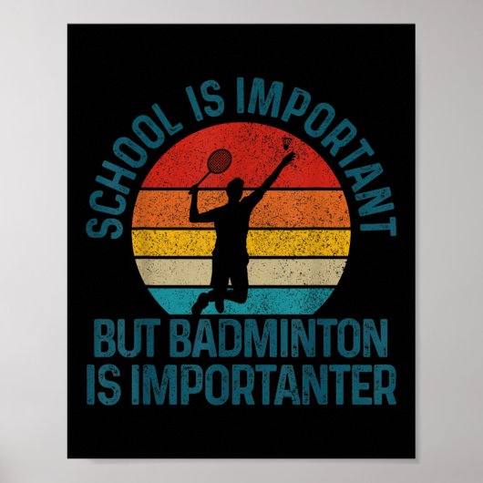 Badminton Shuttle  Slogan Grappig Cadeau Poster (Voorkant)
