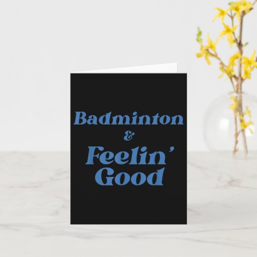 Badminton Shuttle Smash Joyful Active Sports Spiri Kaart (Gele Bloem)