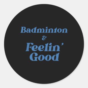 Badminton Shuttle Smash Joyful Active Sports Spiri Ronde Sticker
