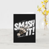 Badminton Shuttle Smash Kaart (Gele Bloem)