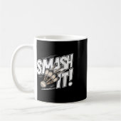 Badminton Shuttle Smash Koffiemok (Links)