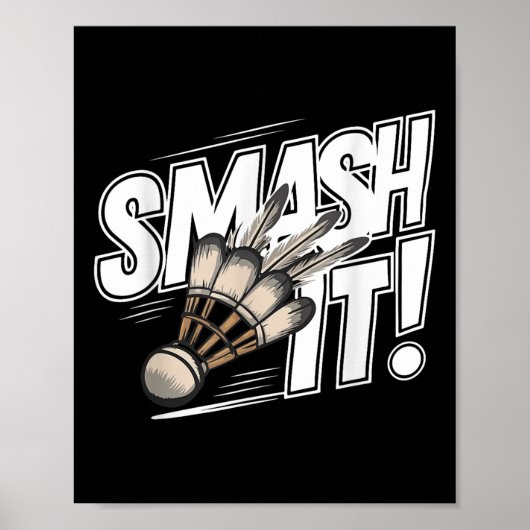 Badminton Shuttle Smash Poster (Voorkant)
