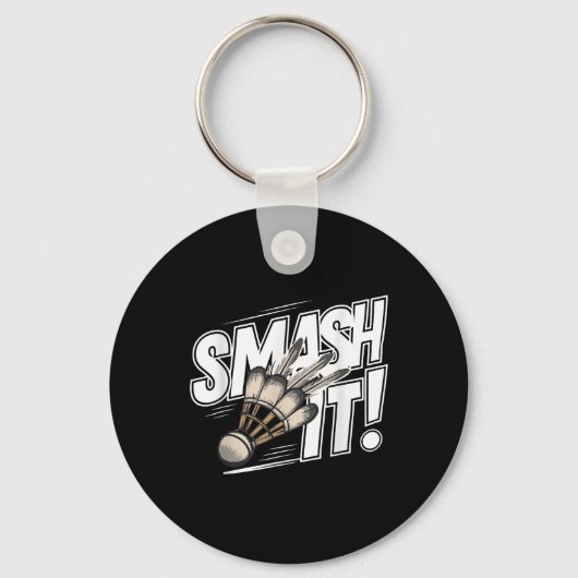 Badminton Shuttle Smash Sleutelhanger (Voorkant)