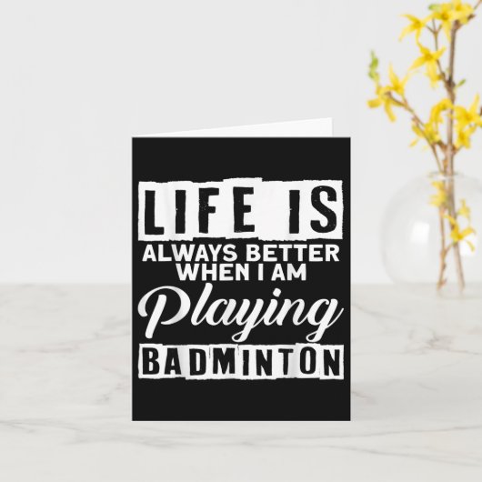 Badminton Shuttle Sport Badminton Speler Coach Rac Kaart (Gele Bloem)