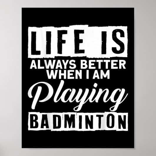Badminton Shuttle Sport Badminton Speler Coach Rac Poster (Voorkant)