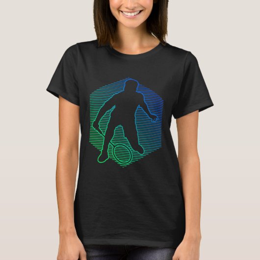 Badminton Shuttle Squash Vrouwen Badminton Speler T-shirt (Voorkant)