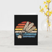 Badminton Shuttle Sunset Distressed Funny Shuttle Kaart (Gele Bloem)
