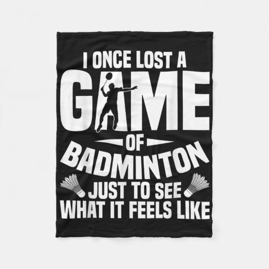 Badminton Shuttle Verloren Shuttle Player Badmint Fleece Deken (Voorkant)