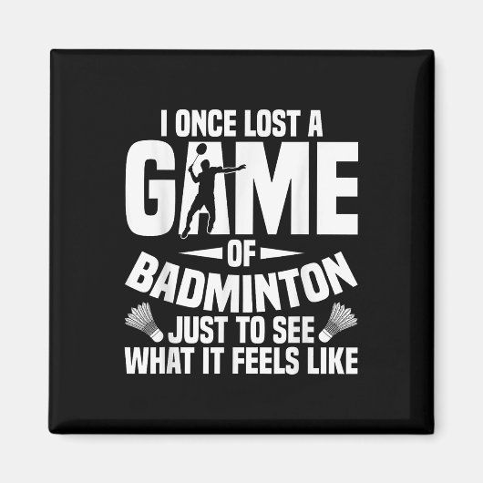 Badminton Shuttle Verloren Shuttle Player Badmint Magneet (Voorkant)