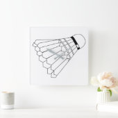 Badminton shuttle vierkante klok (Huis)