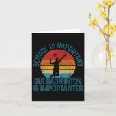 Badminton Shuttle Vintage Slogan Grappig Cadeau Kaart (Gele Bloem)