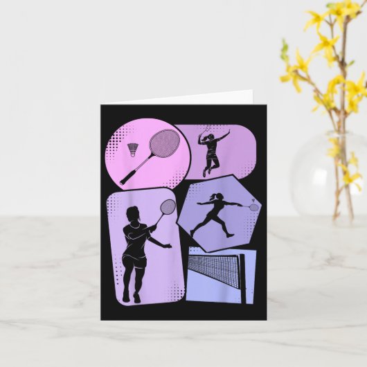 Badminton Shuttle Vrouwen Meisjes  Kaart (Gele Bloem)