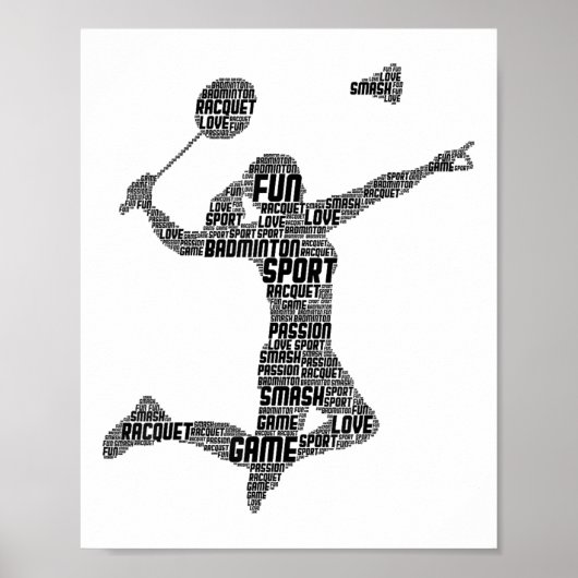 Badminton Shuttle Vrouwen Meisjes  Poster (Voorkant)