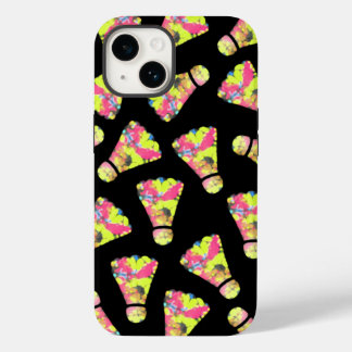 Badminton Shuttlecock Art Kleurrijk patroon cadeau iPhone 14 Hoesje