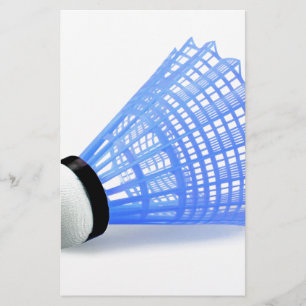 Badminton Shuttlecock Birdie Blue Sports Briefpapier