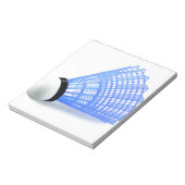 Badminton Shuttlecock Birdie Blue Sports Notitieblok (Linkerzijde)