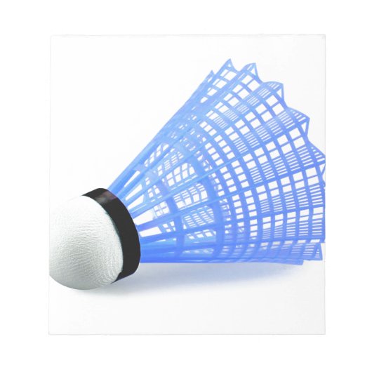Badminton Shuttlecock Birdie Blue Sports Notitieblok (Voorkant)