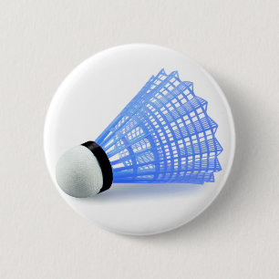 Badminton Shuttlecock Birdie Blue Sports Ronde Button 5,7 Cm