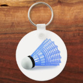 Badminton Shuttlecock Birdie Blue Sports Sleutelhanger (Voorkant)