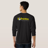 Badminton Shuttlecock Birdie Word Art Serving ... Trui (Achterkant volledig)