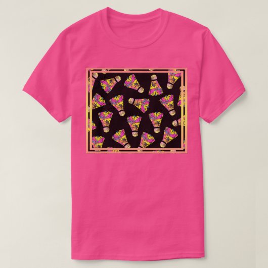 Badminton Shuttlecock Colorful Pattern T-shirt (Design voorkant)