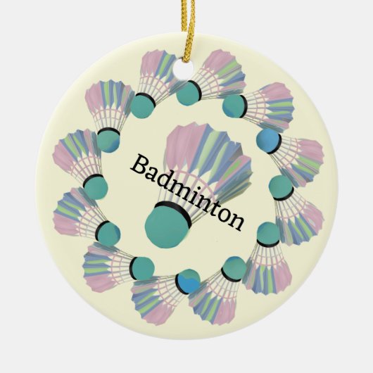 Badminton Shuttlecock Design Ornament (Voorkant)