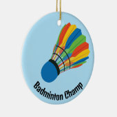Badminton Shuttlecock Design Ornament (Rechts)