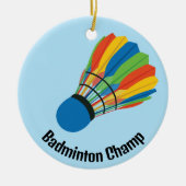 Badminton Shuttlecock Design Ornament (Voorkant)