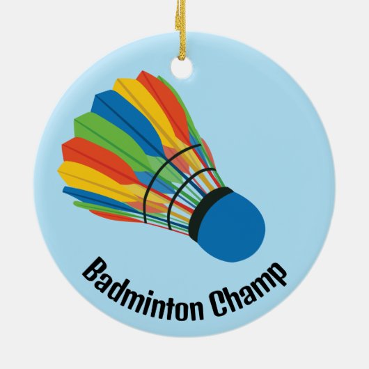 Badminton Shuttlecock Design Ornament (Achterkant)