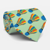 Badminton Shuttlecock Design Stropdas (Opgerold)