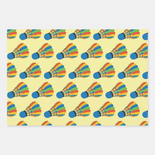 Badminton Shuttlecock Design Wrapping Paper (Voorkant 3)