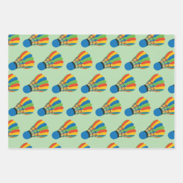 Badminton Shuttlecock Design Wrapping Paper