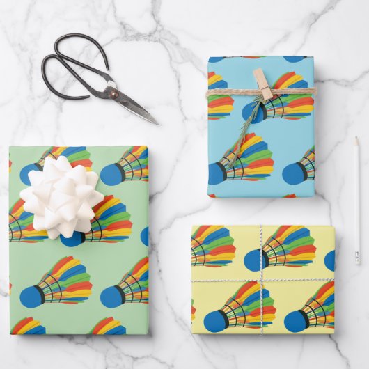 Badminton Shuttlecock Design Wrapping Paper (Voorkant)