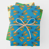 Badminton Shuttlecock Design Wrapping Paper (In situ)