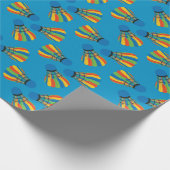 Badminton Shuttlecock Design Wrapping Paper Cadeaupapier (Hoek)