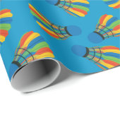 Badminton Shuttlecock Design Wrapping Paper Cadeaupapier (Rol Hoek)