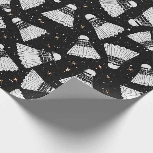 Badminton Shuttlecock Galaxy Cadeaupapier (Hoek)