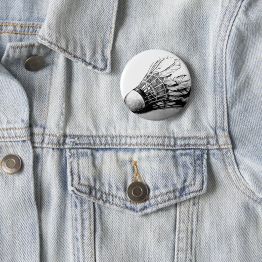 Badminton shuttlecock knoppen ronde button 5,7 cm (In situ)