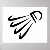 Badminton shuttlecock poster (Voorkant)