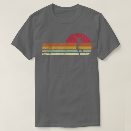 Badminton Shuttlecock Sunset Distress T-shirt (Design voorkant)